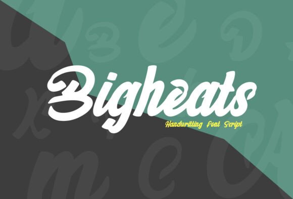 Bigheats: A Soft, Artistic Script Font