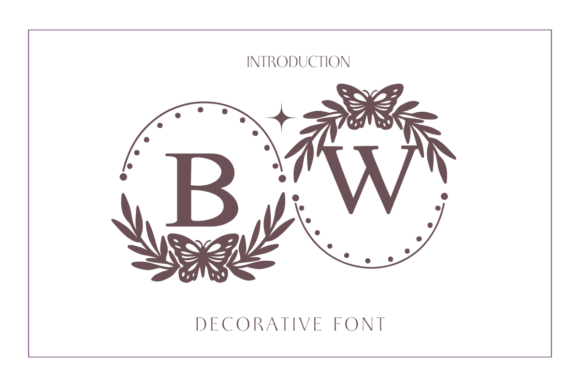Butterfly Wreath Font for Creative Campaigns