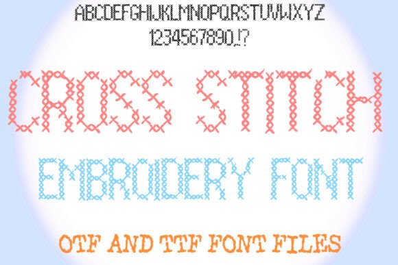 Cross Stitch Embroidery Font