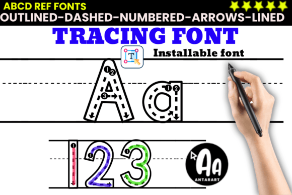 Dashed Outlined Arrows Lined