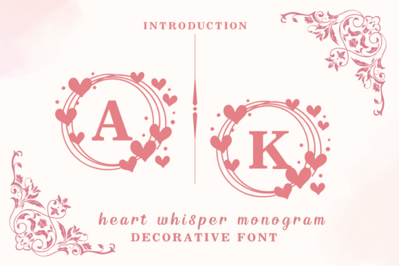 Heart Whisper Monogram: A Creative Font for Branding
