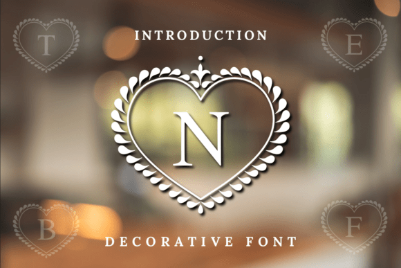 Loveheart Monogram Font for Web Design