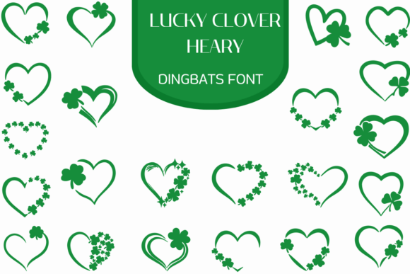 Lucky Clover Hearts Font