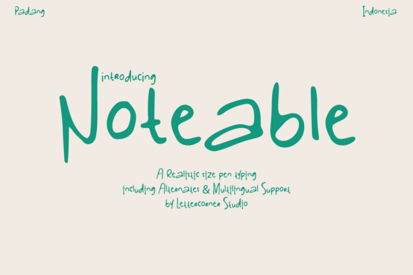 Noteable: A Handwritten Font for Web Design