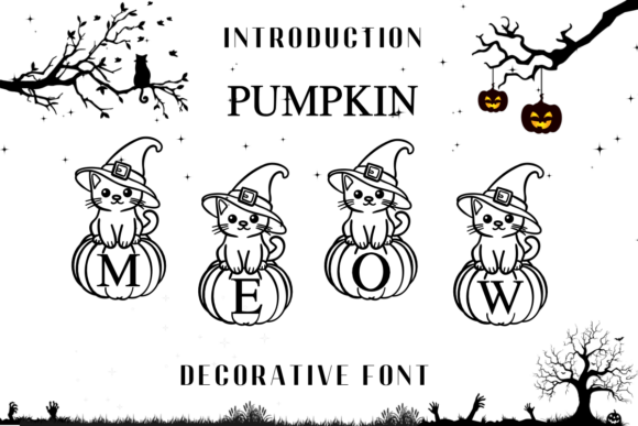 Pumpkin Meow: A Decorative Font for Web Design
