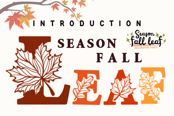 Season Fall Leaf Font