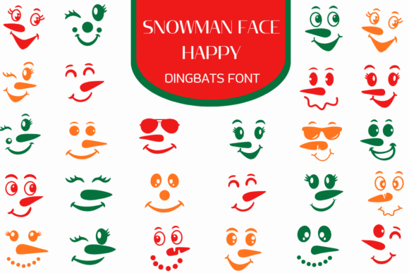 Snowman Face Happy Font