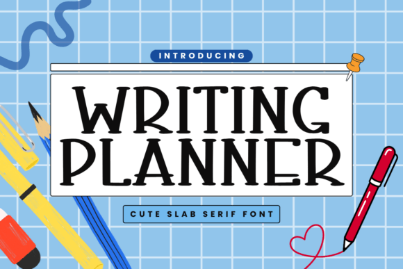 Writing Planner: A Stylish Slab Serif for Branding